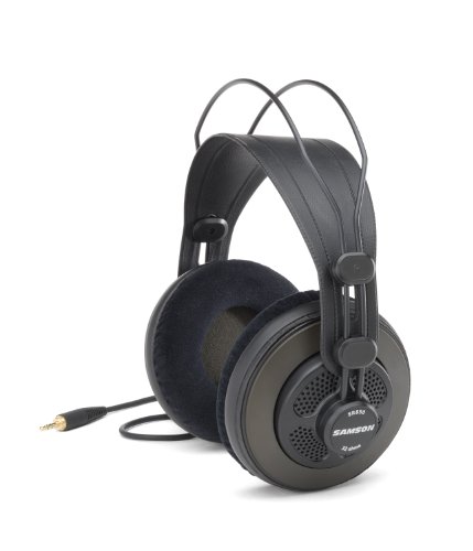 Samson Technologies SR850 Semi Open-Back Studio Reference Headphones, Black